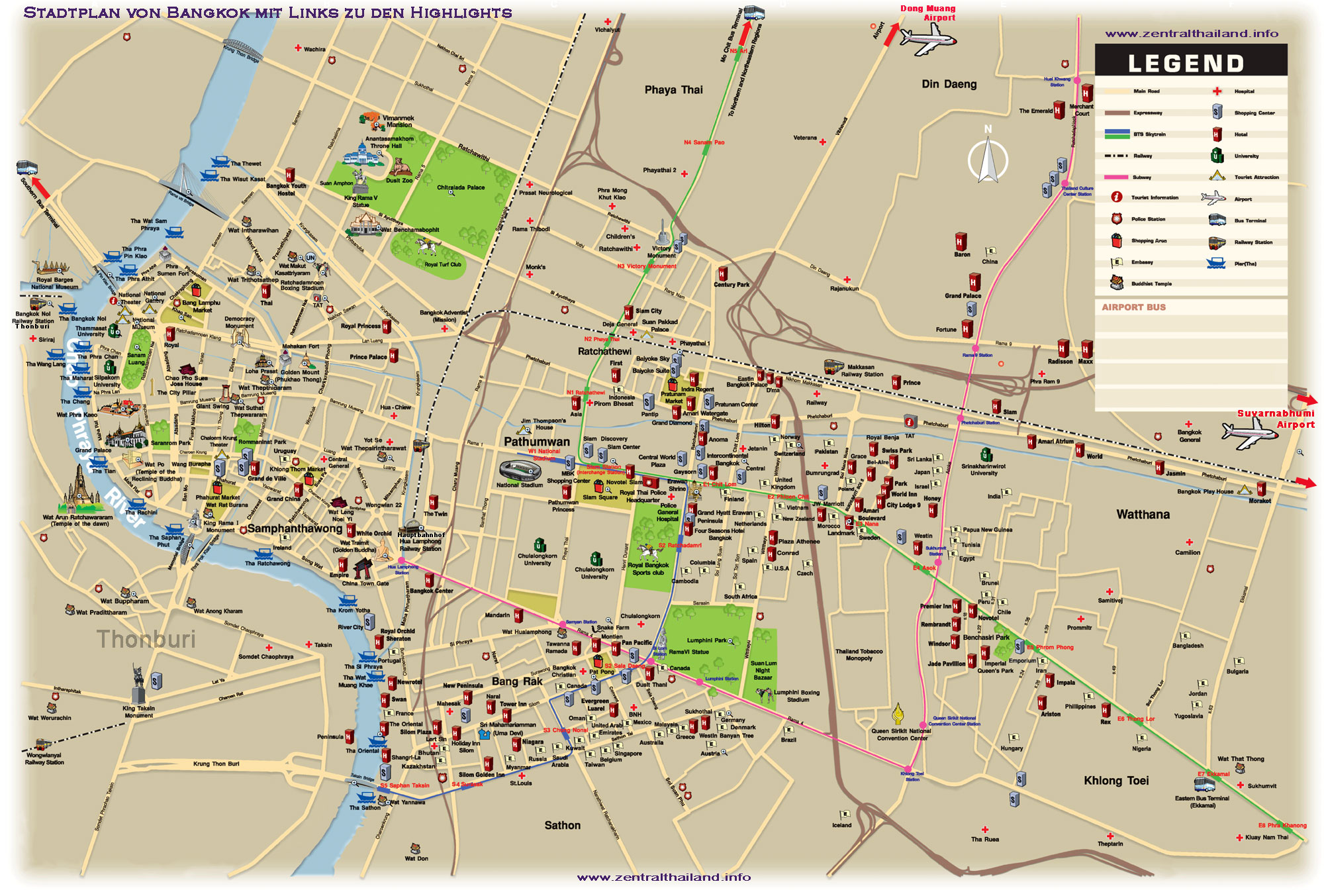 Bangkok Stadtplan